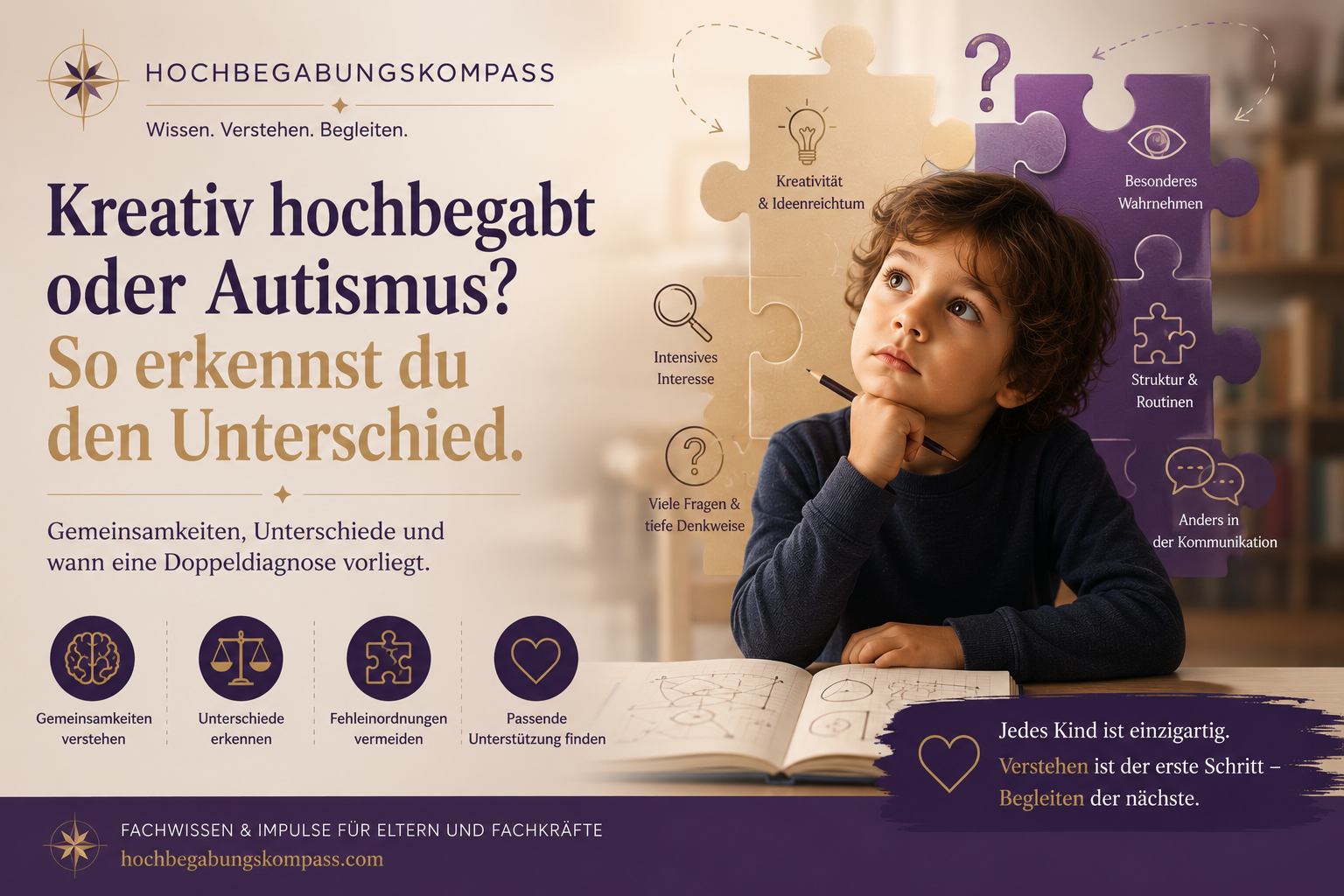 Kreativ hochbegabt oder Autismus? Unterschiede einordnen